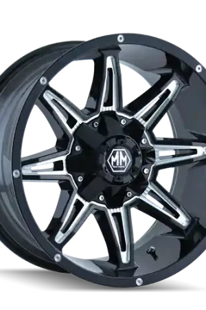 Mayhem Rampage 8090 8x180 18x9+18 Black/Milled Spokes Free Returns