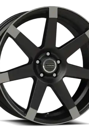 Handmade Vision Street-Designs 9042 Sultan 6x135 24x9.5+25 Matte Black w\\Anthracite Spoke Ends