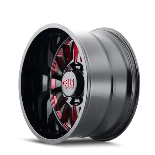 Cali Off-Road Summit 9110 6x135 24x14-76 Gloss Black/Red Milled Spokes Money Back Guarantee