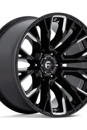 Genuine Fuel 1PC D849 REBAR 6X120 17X9 +1 GLOSS BLACK MILLED