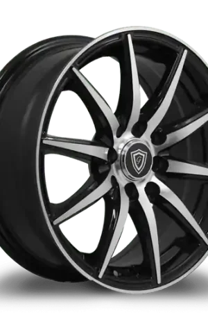 G - LINE ALLOYS G0043 4x108/4x114.3 15x6.5+35 BLACK / MACHINED Price Drop