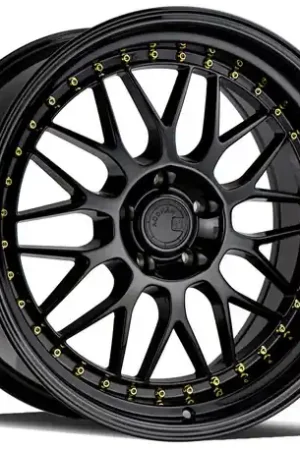 Aodhan AH02 5x112 19x9.5 +35 Gloss Black ( Gold Rivet) Viral