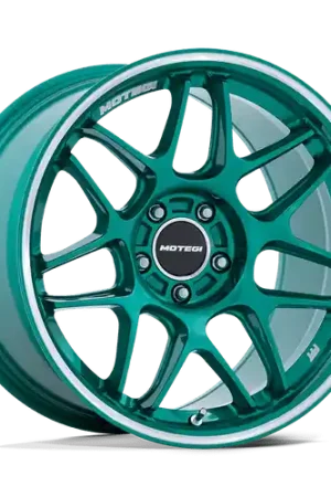 Motegi MR158 TSUBAKI 5X100 18x8.5 +30 HOKKAIDO GREEN W/ MACHINED LIP Free Delivery