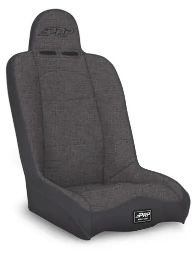 PRP Daily Driver High Back Suspension Seat (Two Neck Slots) - All Grey - A140110-54 Clearance