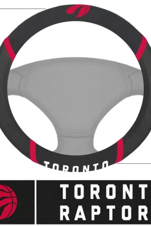 Steering Wheel Cover with Toronto Raptors Logo; Black Best Seller