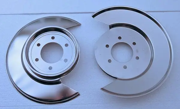 Grab Now Rugged Ridge Brake Dust Shield with 6 Bolt Caliper Plate - Pair - Stainless Steel - 11121-01