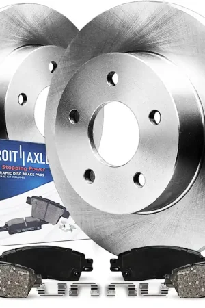 Price Cut 4pc Rear Disc Rotors and Ceramic Brake Pads Kit