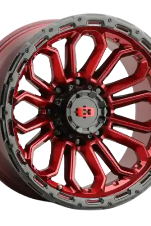 Vision Off-Road 405 Korupt 5x110 17x8+30 Gloss Red w/Gloss Black Lip Popular