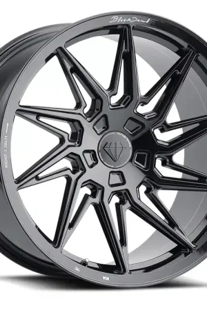 Handmade Blaque Diamond Wheels BD-F20 Gloss Black SDP Wheel; Right Directional; Rear Only; 20x11; 20mm Offset