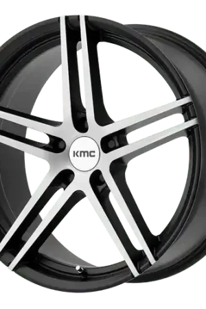 Money Back Guarantee KMC KM703 MONOPHONIC 5X114.3 20X10 +45 SATIN BLACK BRUSHED