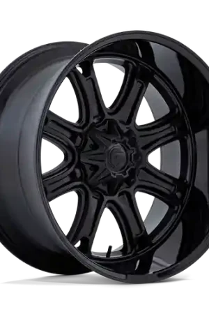 Reduced Price Fuel 1PC DARKSTAR 5X127/5X135 22X10 +10 MATTE BLACK WITH GLOSS BLACK LIP