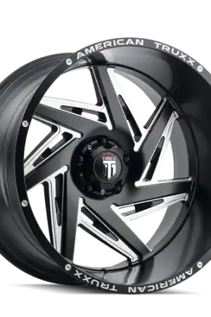 Affordable American Truxx Spiral AT1906 8x165.1 24x14-76 Black/Milled