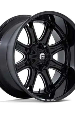 Cheap Fuel 1PC DARKSTAR 5X127/5X135 24X12 -44 GLOSS BLACK MILLED