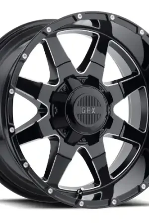 Viral G-FX TR-12 8x165.1 22x11.5-44 Gloss Black Milled