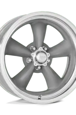 American Racing Vintage VN205 CLASSIC TORQ THRUST II CUSTOM 5X114.3 15X14 -94 TORQ THRUST GRAY W/ POLISHED LIP Same Day Shipping