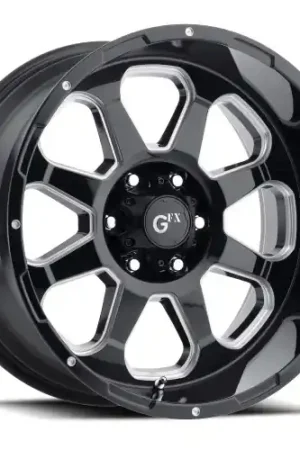 G-FX TR-10 5x127 17x9+12 Gloss Black Milled Fresh Stock