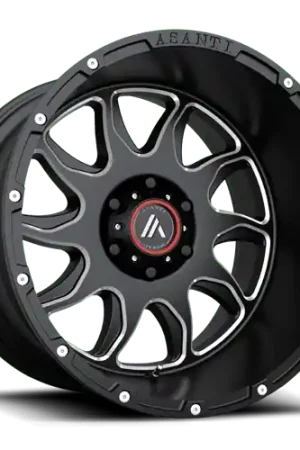 Asanti Off Road AB810 BALLISTIC 5X127 20X9 -12 GLOSS BLACK MILLED Genuine