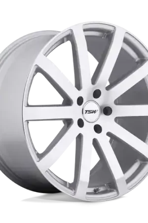 TSW BROOKLANDS 5X120 18X9.5 +35 SILVER W/ MIRROR-CUT FACE Modern