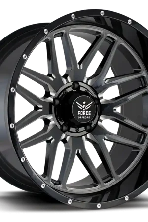 Holiday Sale Force Off-Road Fo4 Wheel 20x10 6x135 Black Milled -12mm