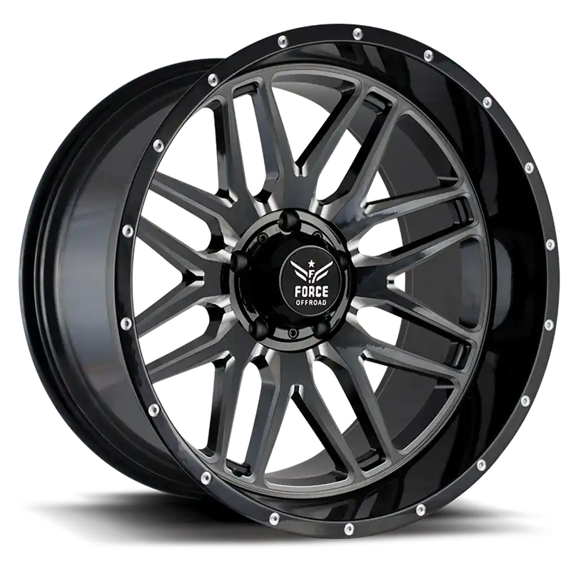 Holiday Sale Force Off-Road Fo4 Wheel 20x10 6x135 Black Milled -12mm