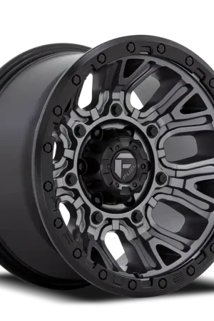 Fuel D825 Traction Wheel 20x10 5x127 Matte Gunmetal With Black Ring -18mm - FREE T-SHIRT INCLUDED! Free Returns