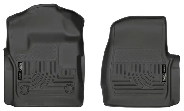 Flash Sale Husky Liners 17 Ford F-250 F-350 Super Duty Standard Cab WeatherBeater Black Front Floor Liners