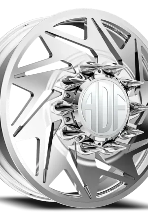 Direct From Factory Adf Flex Left Dually Wheel 22x8.25 8x165.1 Polished 144mm - MINIMUM PURCHASE OF 4 - FREE T-SHIRT INCLUDED!