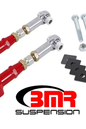 BMR 15-17 S550 Mustang Rear On-Car Adj. Rod Ends Toe Rods - Red While Supplies Last