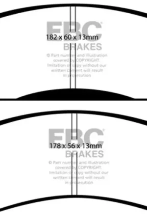 EBC 70 Ford Fairlane 4.1 Yellowstuff Front Brake Pads Big Sale