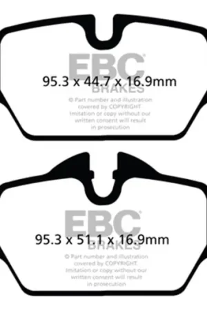 EBC 10+ Mini Countryman 1.6 Cooper Ultimax2 Rear Brake Pads Fan Favorite