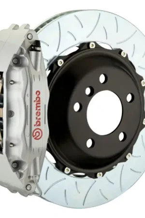 Brembo 06-11 GS300 Front GT BBK 6 Piston Cast 355x32 2pc Rotor Slotted Type3-Silver Reduced Price