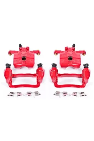 Brand New Power Stop 05-06 Saab 9-2X Rear Red Calipers w/Brackets - Pair