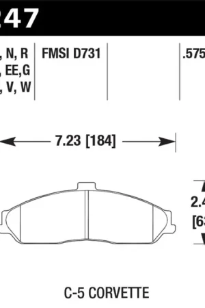 Affordable Hawk 97-13 Chevy Corvette Performance HT-10 Compound Front Brake Pads