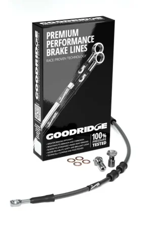 Goodridge 14-22 HD XL883N IRON (w/o ABS) +8in Black Brake Line Kit w/Stainless Steel Fittings Trending