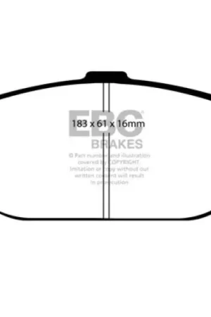 EBC 99-04 Ford Mustang 3.8 Redstuff Front Brake Pads Flash Sale