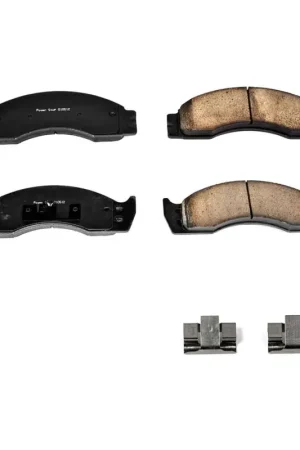 Top Pick Power Stop 01-02 Ford E-450 Econoline SD Front or Rear Z17 Evolution Ceramic Brake Pads w/Hardware