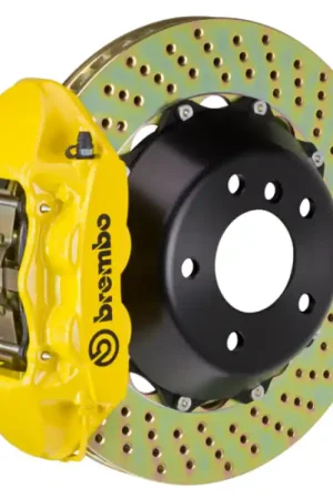 Brembo 05-07 Quattroporte/08 GranTurismo Rear GT BBK 4 Piston Cast 380x28 2pc Rotor Drilled- Yellow Shop Now