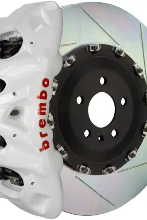Brembo 17-20 F150 Raptor Front GT BBK 8 Piston Cast 412x38 2pc Rotor Slotted Type-1- White New Arrival