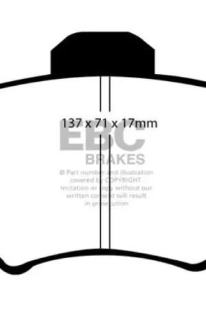 Budget EBC 94-98 Ford Mustang 3.8 Redstuff Front Brake Pads