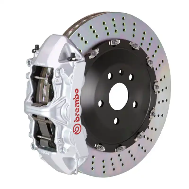 New Arrival Brembo 15+ RC-F/16-20 GS-F Front GT BBK 6 Piston Cast 405x34 2pc Rotor Drilled-Silver