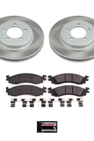Hassle-Free Returns Power Stop 06-10 Mercury Mountaineer Front Semi-Coated Rotor Kit