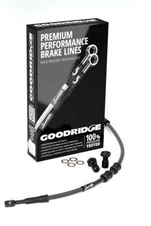 Secure Checkout Goodridge 18-23 HD FLHC/FLHCS (w/ABS) +6in Black Brake Line Kit w/Black Fittings