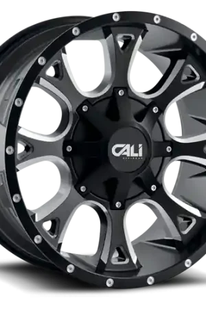 Limited Offer Cast Aluminum Wheels Anarchy 9103 SB 22x12 Milled Spokes Satin Black 8 On 180 Bolt Pattern -44 Offset Cali Offroad Wheels