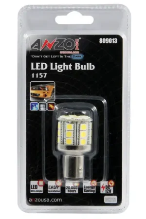 Reduced Price ANZO LED Bulbs Universal LED 1157 White - 28 LEDs 1 3/4in Tall