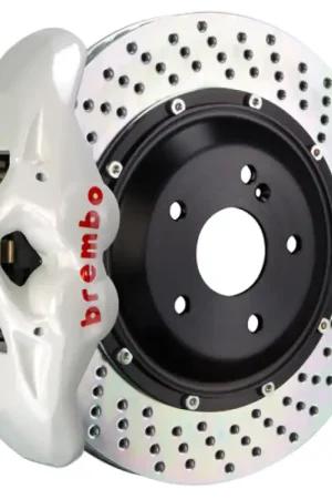 Brembo 05-13 Range Rover Sport (L320) Rear GT BBK 4 Piston Cast 380x28 2pc Rotor Drilled- White High Quality