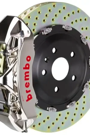 Free Shipping Brembo 16 C450 AMG/17-21 C43 AMG Front GTR BBK 6 Piston Billet 380x34 2pc Rotor Drilled- Nickel