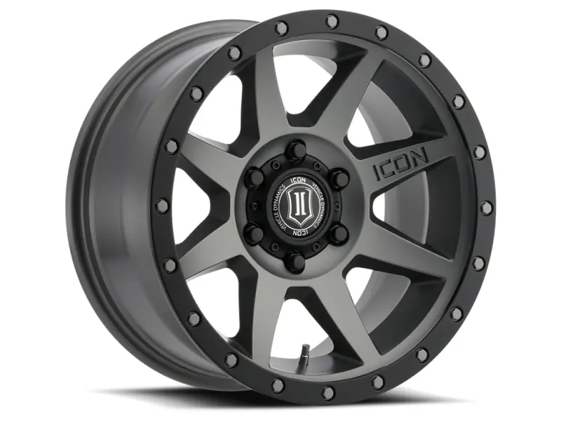 ICON Rebound 17x8.5 5x150 25mm Offset 5.75in BS 110.1mm Bore Titanium Wheel Best Seller