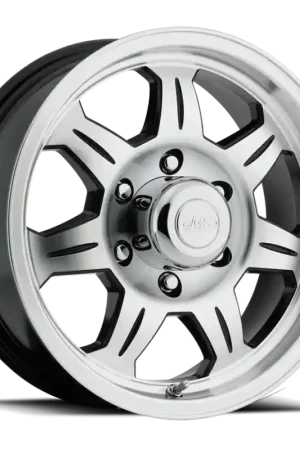 High Quality Raceline 870 Element 12x4in / 4x101.6 BP / 0mm Offset / 2.82mm Bore - Black & Machined Wheel