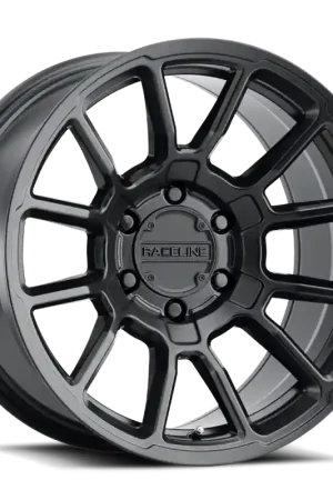 Raceline 950B Gauge 17x9in / 8x165.1 BP / 18mm Offset / 125.2mm Bore - Satin Black Wheel Limited Time