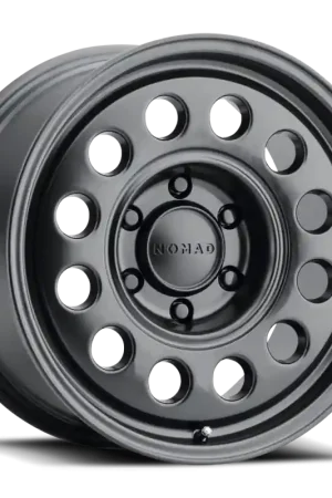 Secure Checkout Nomad N501SB Convoy 18x8in / 5X120 BP / 44mm Offset / 73.1mm Bore - Satin Black